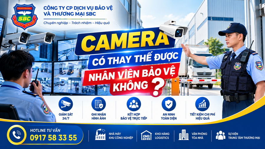 Camera có thay thế được nhân viên bảo vệ không? Doanh nghiệp nên lựa chọn giải pháp nào?