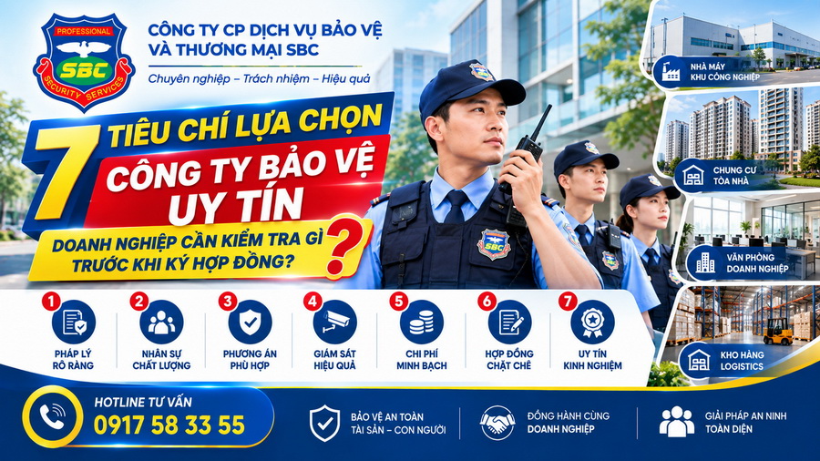 7 tiêu chí lựa chọn công ty bảo vệ uy tín: Doanh nghiệp cần kiểm tra gì trước khi ký hợp đồng?